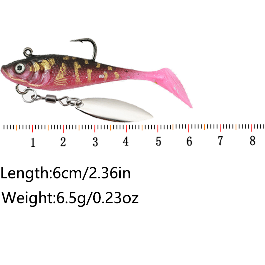 5PCS T-Tail Soft Bait Artifici - Fishing Lure Blade Bait recensione e prezzo